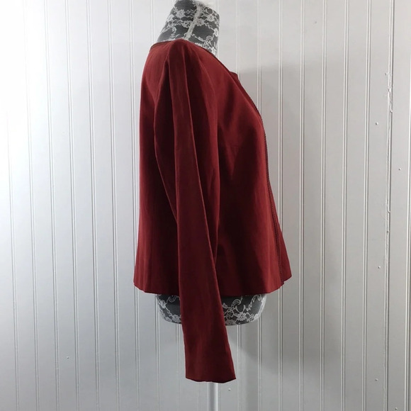 Worth‎ Red Henna Silk Linen Blazer Jacket - Picture 2 of 11